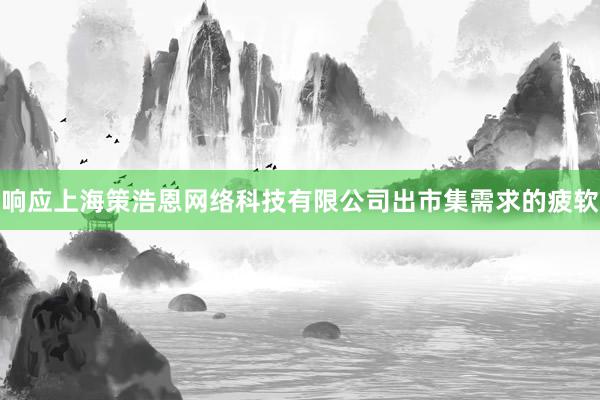 响应上海策浩恩网络科技有限公司出市集需求的疲软
